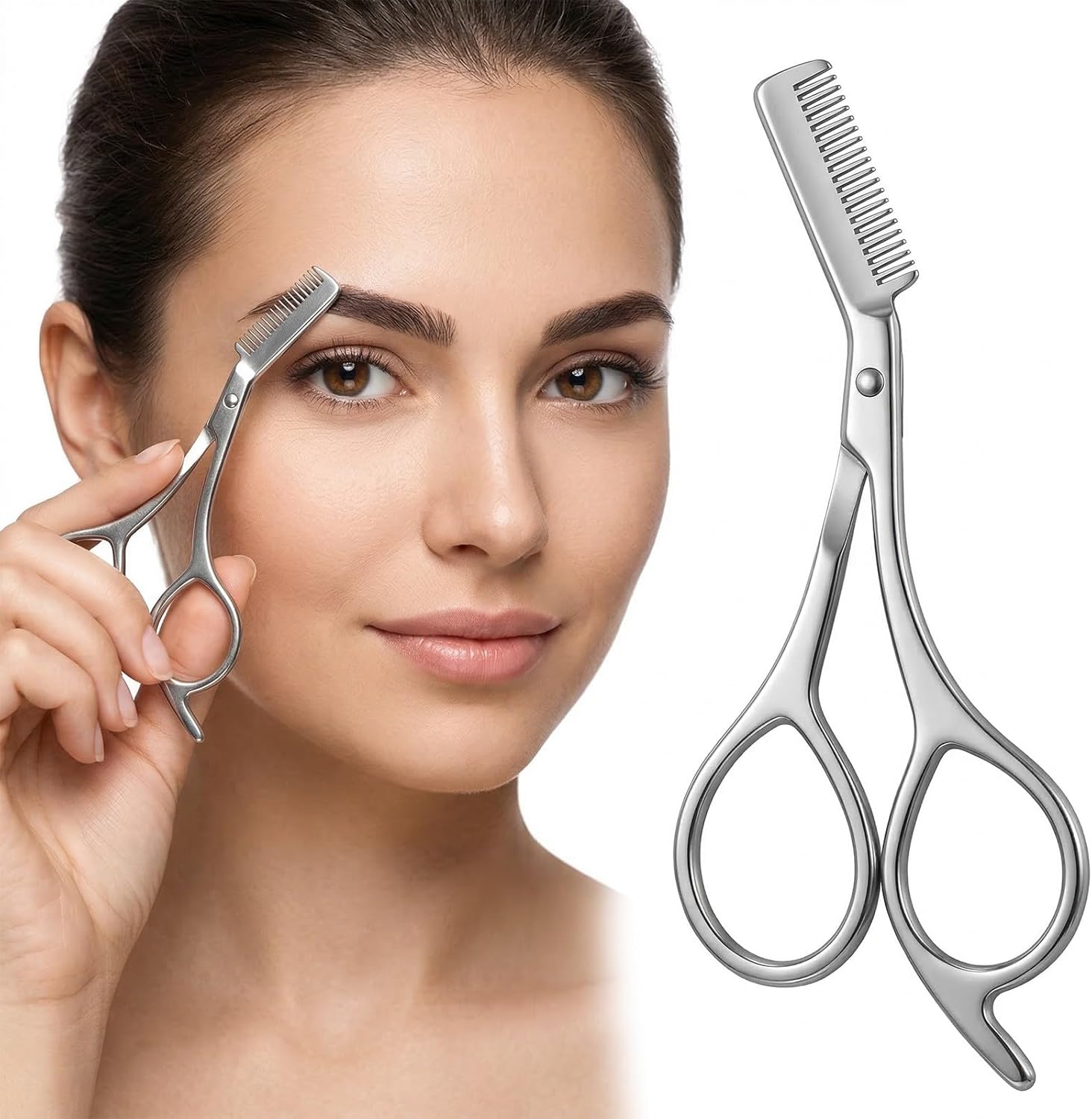 Men'S Grooming Mirror - Tesoura de Sobrancelha em Aço Inoxidável