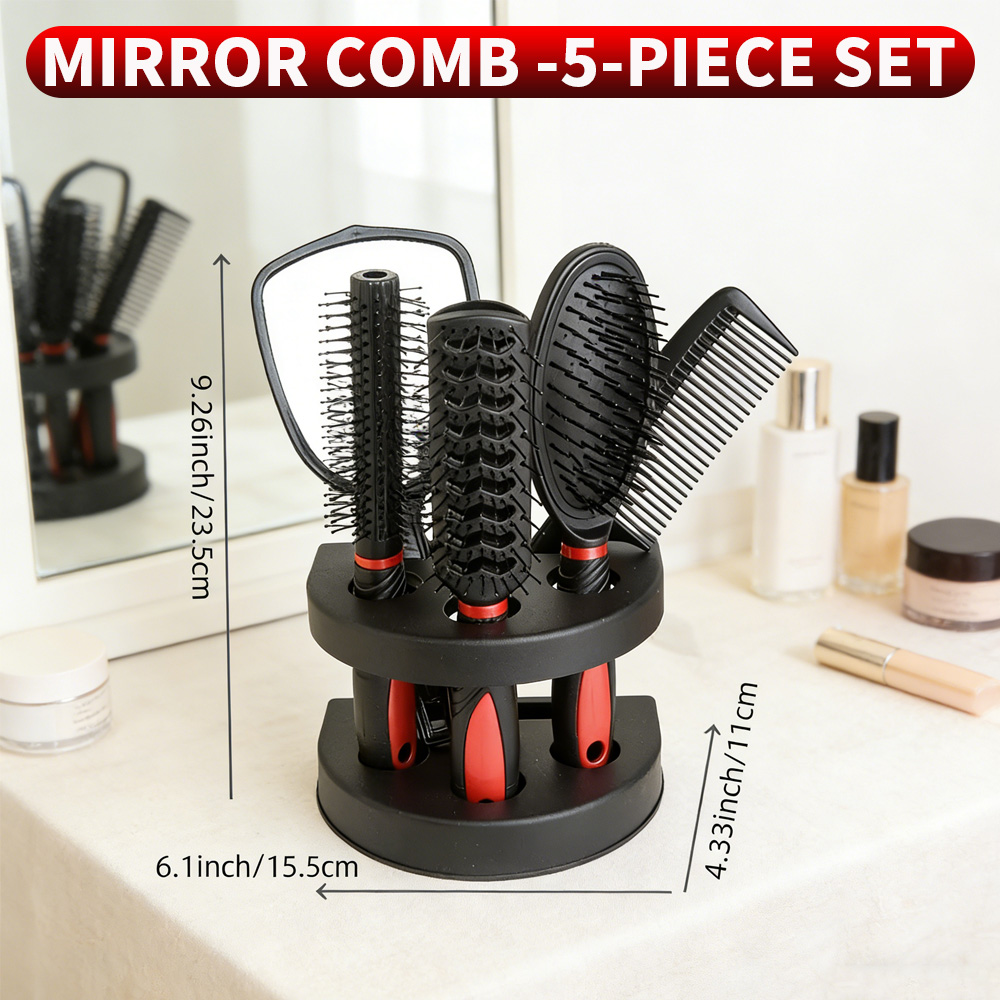 Men'S Grooming Mirror - Conjunto de espelho e pente 5