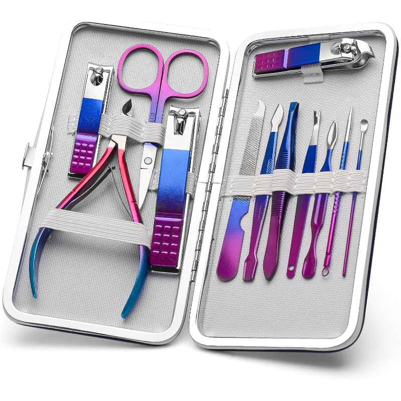 Mens Grooming Kit Gift - Conjunto de manicure, cortador de unhas,