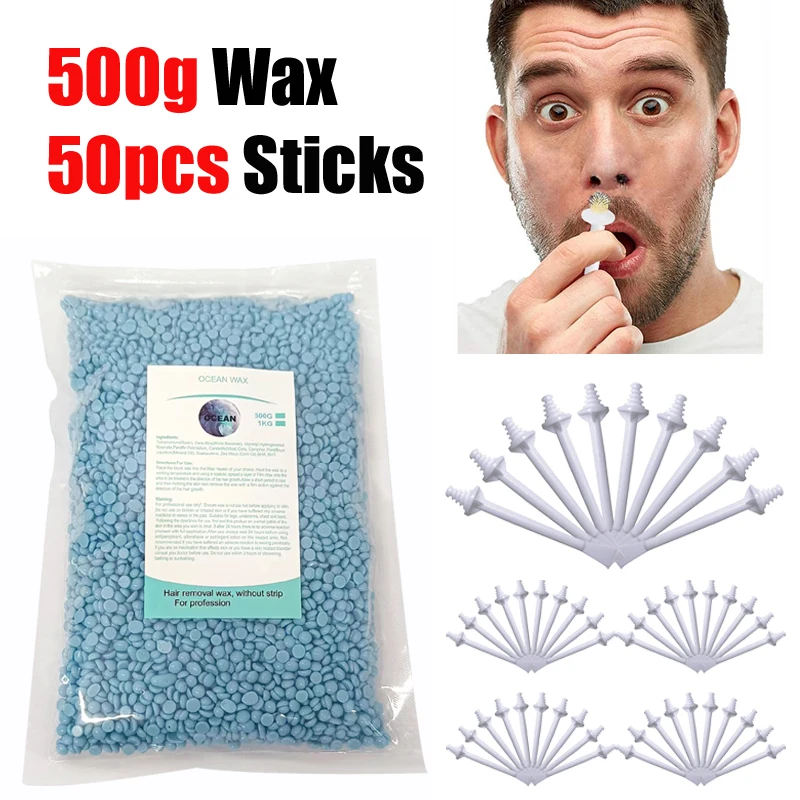 Mens Grooming Kit Bag - Kit de cera nasal portátil 50g-500g
