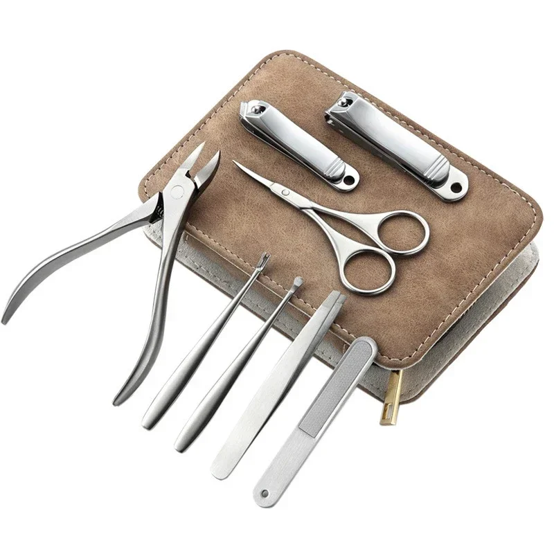 Mens Grooming Kit Bag - 8/12 pçs kit de manicure profissional