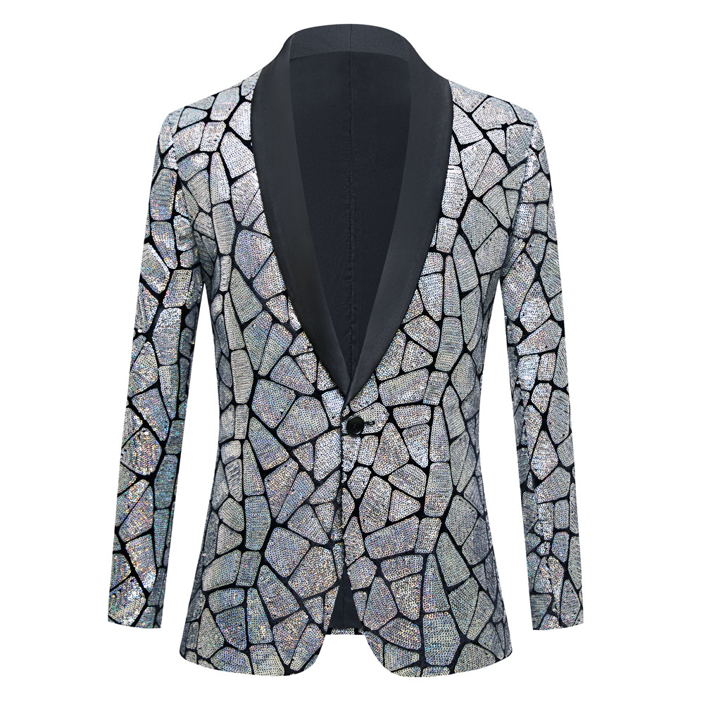 Blazer de lantejoulas a laser  - Men'S Grooming Mirror avaliação e preço